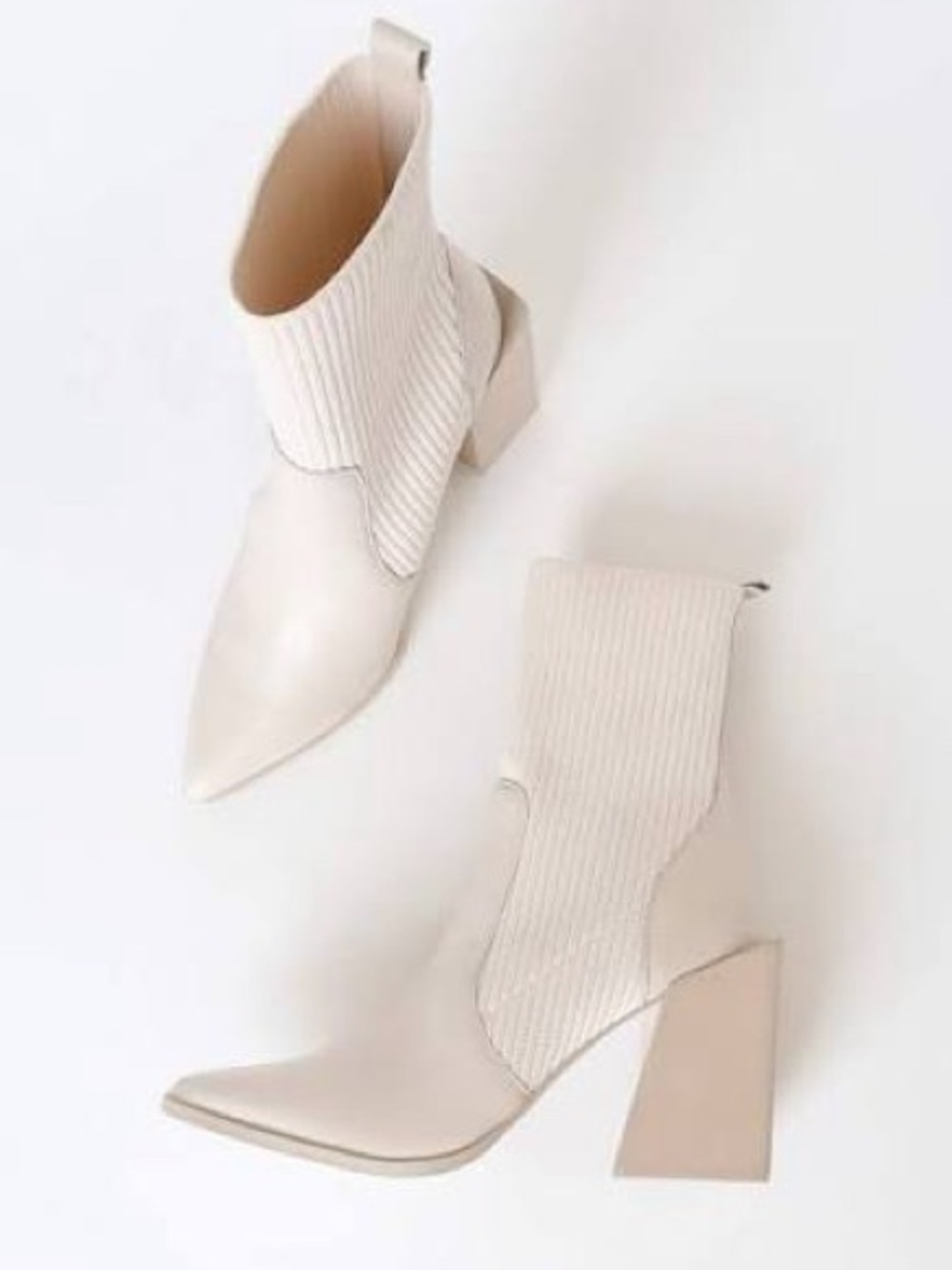 Steve Madden Ivory Tackle Sock Booties